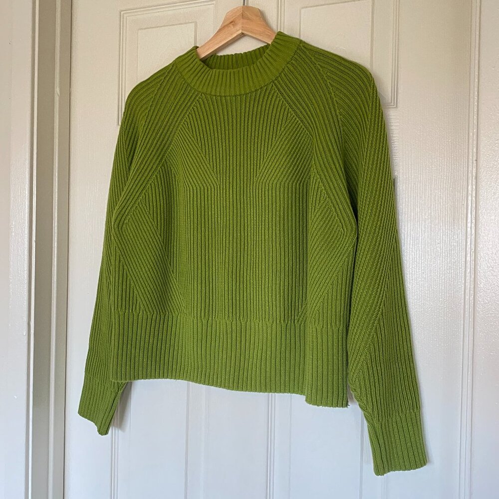 Kowtow Henri Crew Cotton Sweater Green XXS